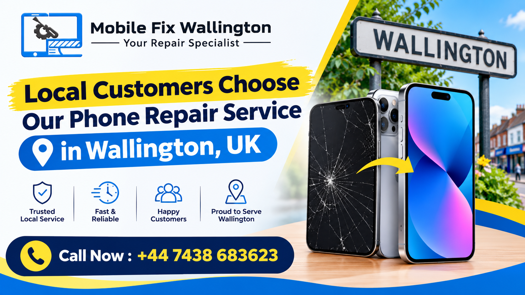 Local Customers Choose Our Phone Repair Service in Wallington, UK